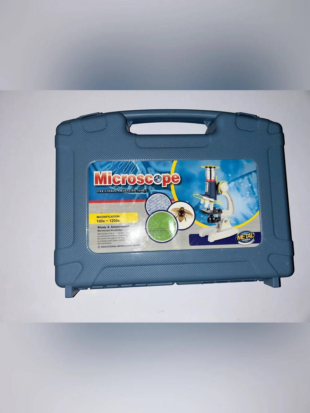 Kids Educational Microscope Kit – Blue Carry Case